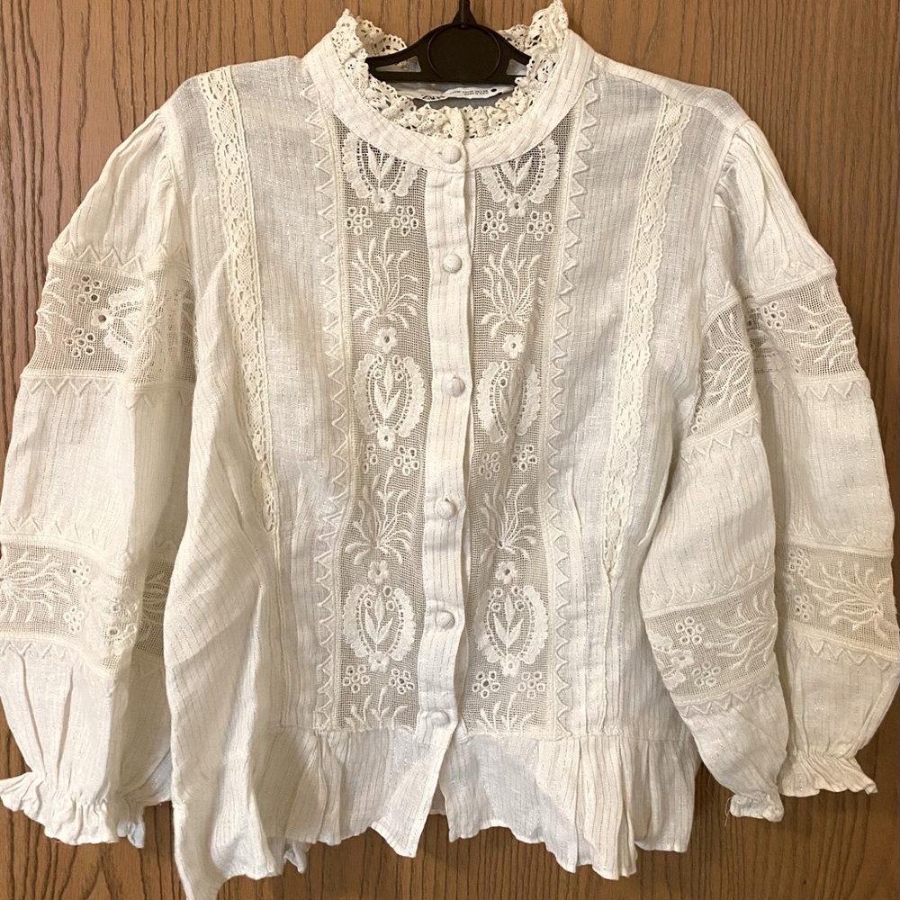Zara Victorian style limited edition blouse